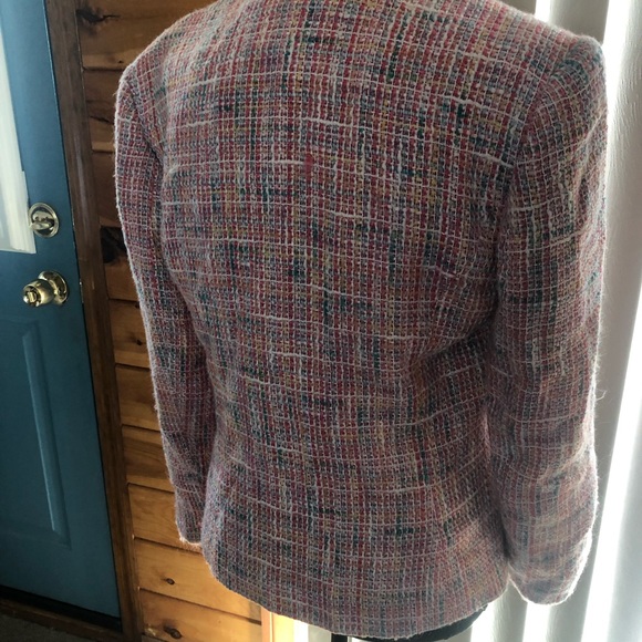 Grace Elements tweed pink white blue blazer. Rare find so in trend. - Picture 4 of 6